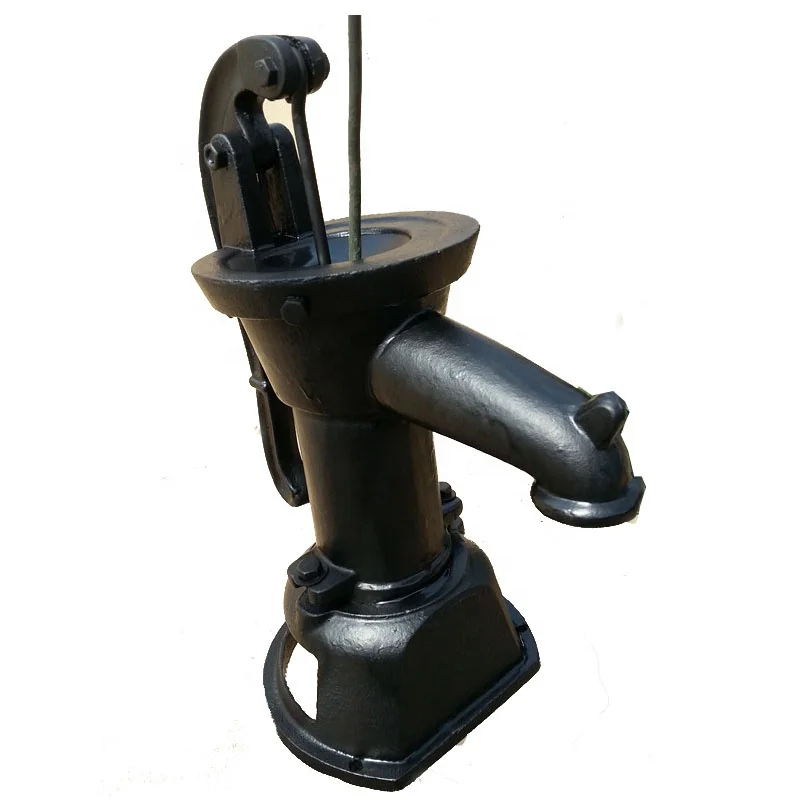 Pompa per pozzi d\'acqua poco profonda a pressione manuale Vintage da giardino antico in ghisa agricola