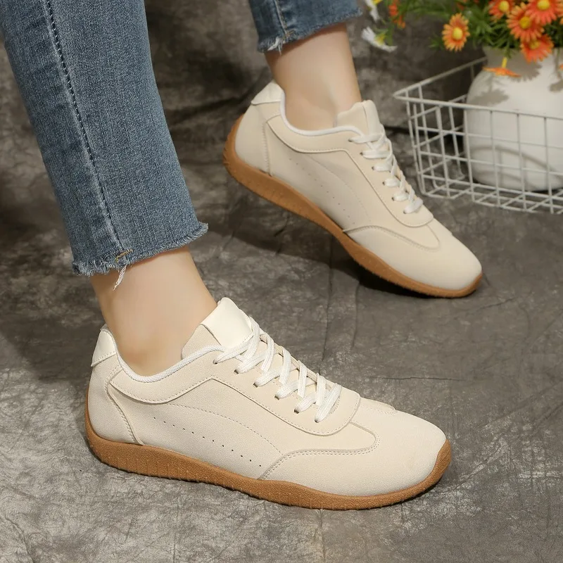 Spring Autumn Fashion Casual Women's Sneakers Comfortable Soft Sole Loafers 2026 New Lace Up Non Slip Women Shoes Tenis De Mujer