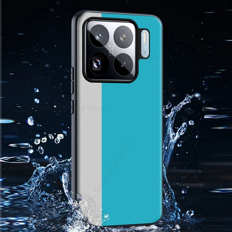 

For Xiaomi 15S Pro Spliced Leather Shockproof Phone Case For Xiaomi 15 Pro Left And Right Splicing Phone Cover For Mi 14 15S Pro