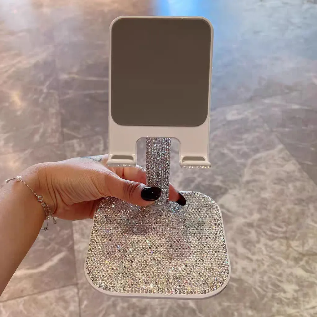 

Rhinestones Phone Bracket Desktop Chasing Drama Live ipad Tablet Universal Support Adjustable Up And Down GPS Navigation Holder