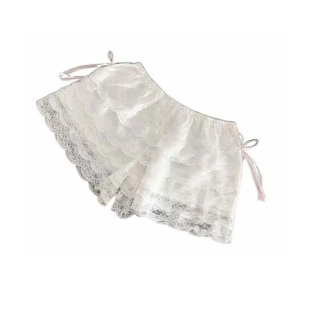 Sweet JK Lolita Lace Safety Pants Ruffled Anti-glare Summer Loose Short Pants Underwear Multi-layer Safety Shorts Women Beach