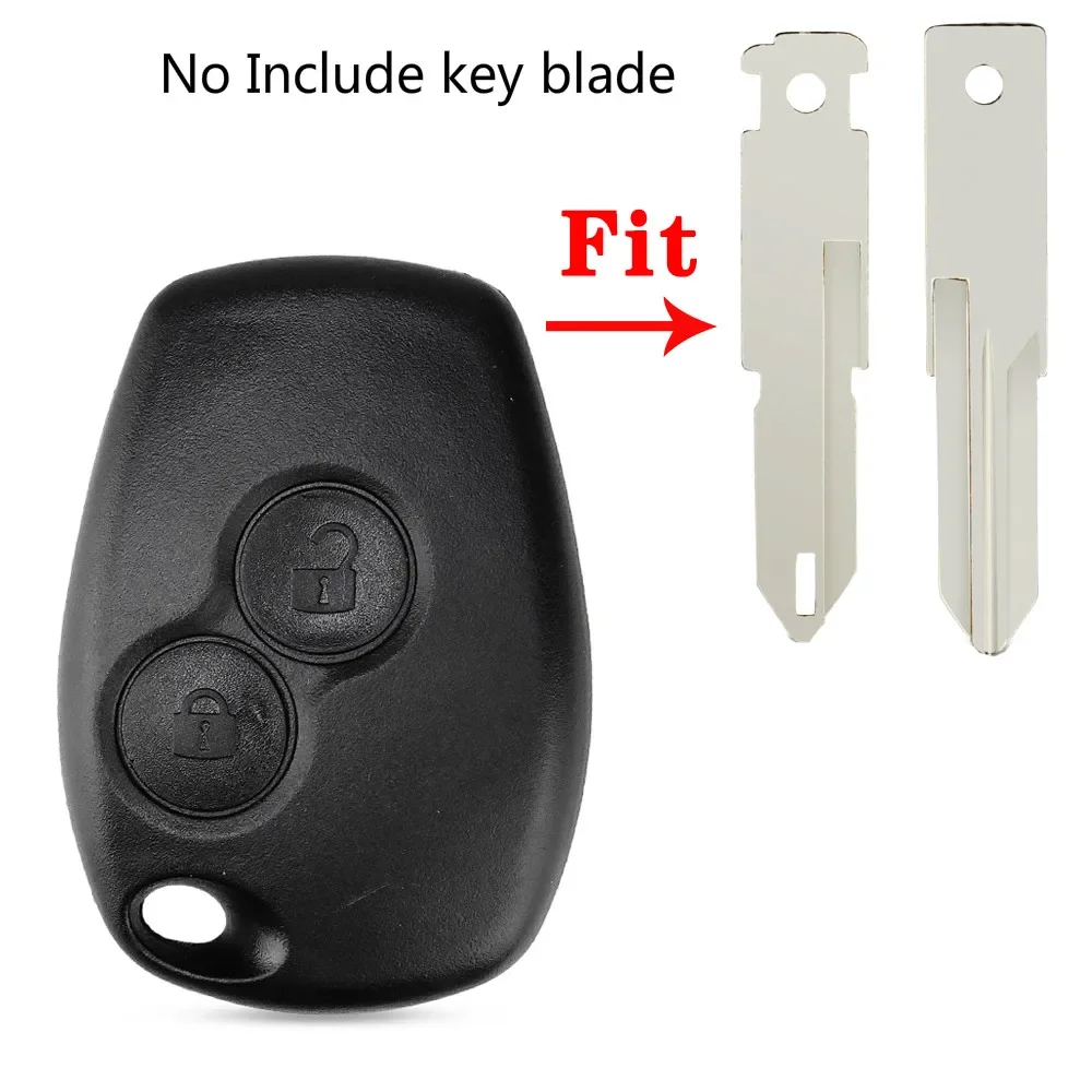 KEYYOU 2 Buttons Replacement Car Key Shell Remote Cover Case Blank Fob For Renault Dacia Modus Clio 3 Twingo Kangoo No Blade