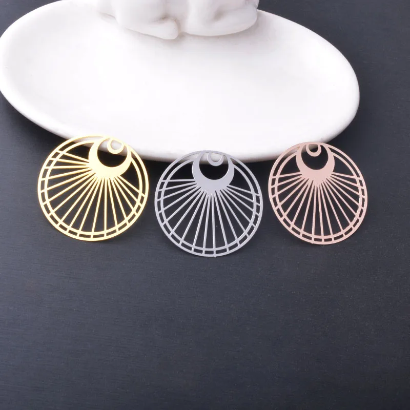 30 Stück AB8769 30*30mm Messing Bemalte Runde Anhänger DIY Schmuck Ohrring Zubehör – Detail 12