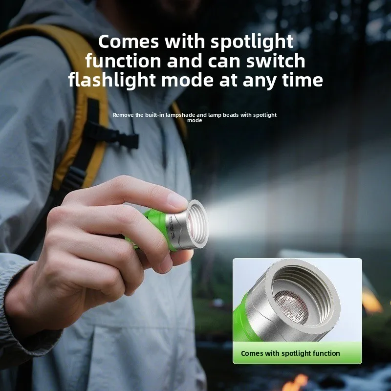 Multi-Functional Super Bright Mini Camping Flashlight - Rechargeable Outdoor Lighting Portable LED Keychain