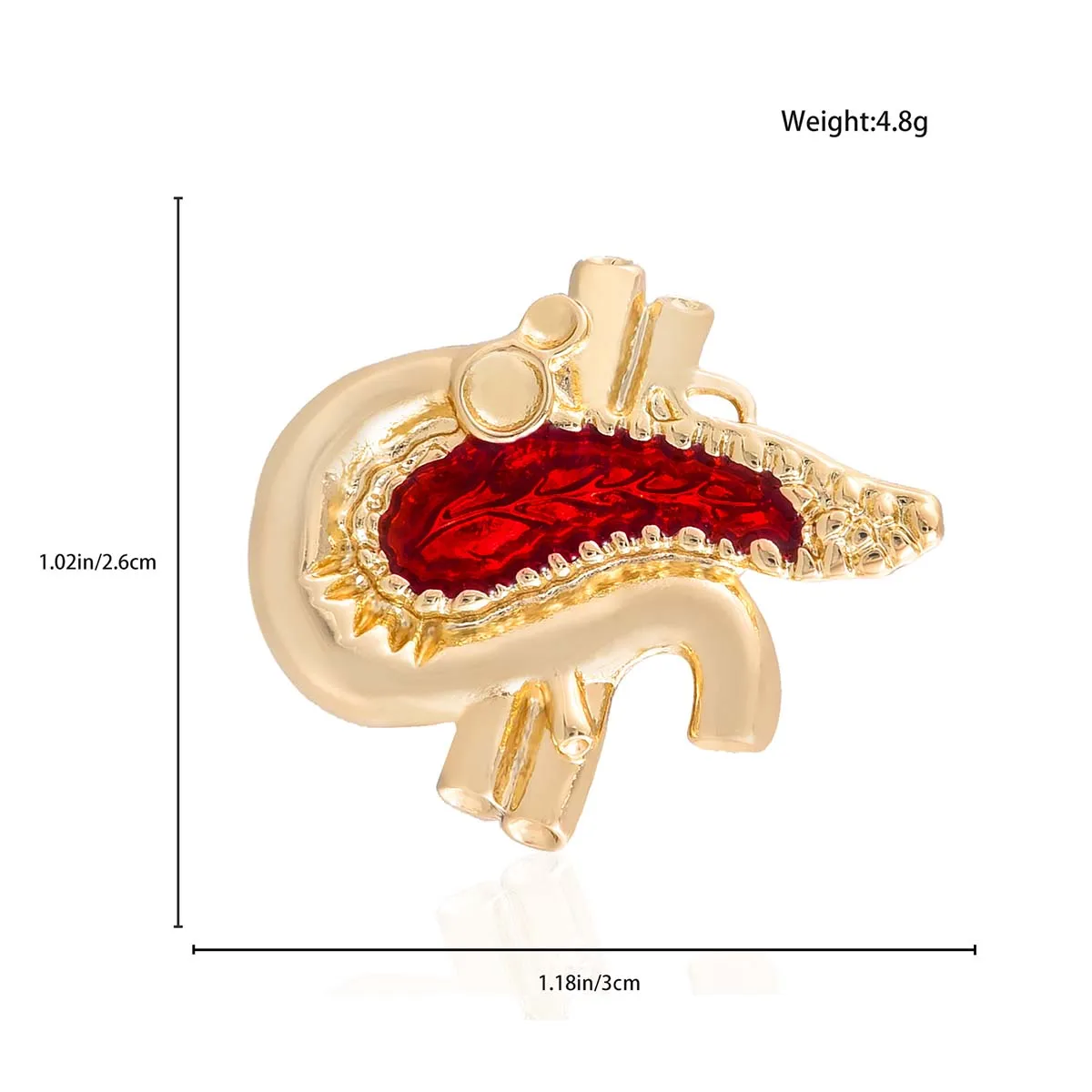 Женская Брошь в виде печени, значок на булавке