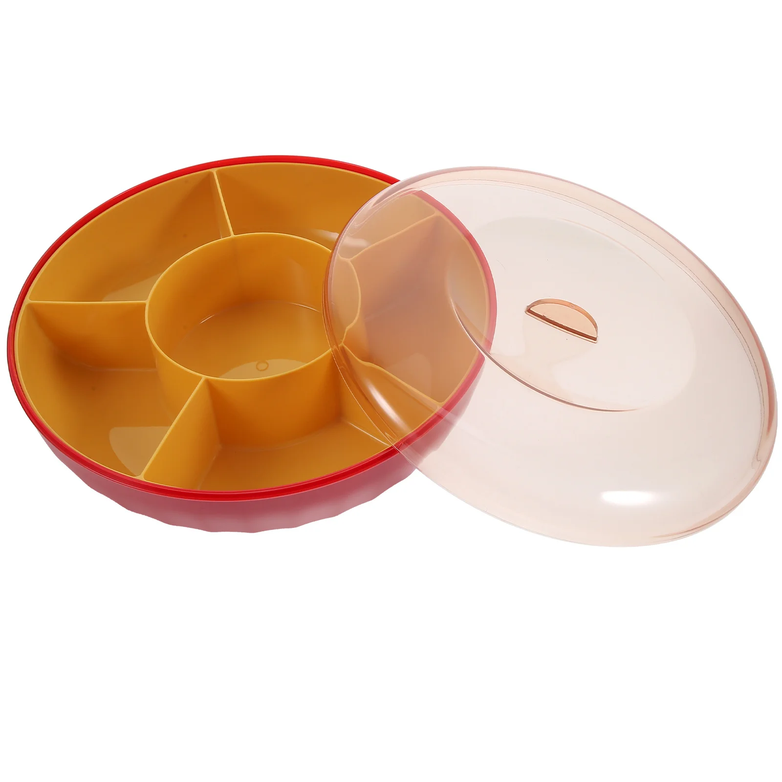 

Compartment Snack Serving Tray Pp Fruit Nut Storage Box With Lid For Kitchen Party Wedding Home Use Dried Fruit Candy