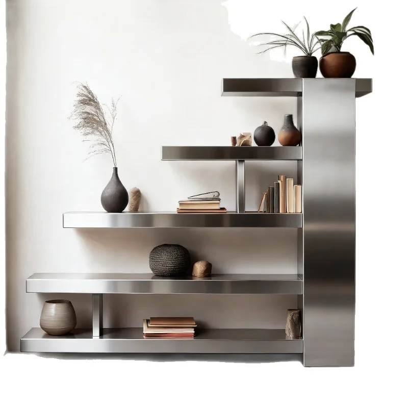 

Stainless steel modern living room ornament creative villa home decoration green plant height