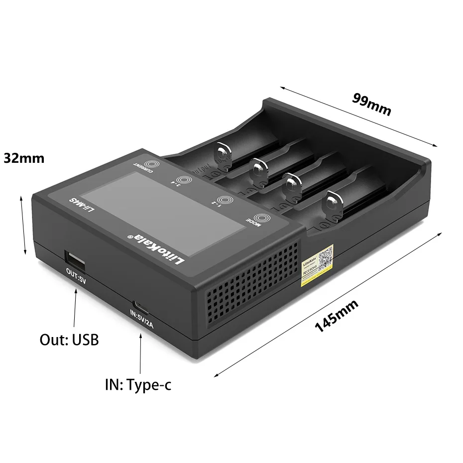 Liitokala Lii-M4S 18650 Battery Charger,3.7V 1.2V 18350 14500 18500 17500 21700 26650 1.2V AA AAA NiMH/CD  LCD Charger