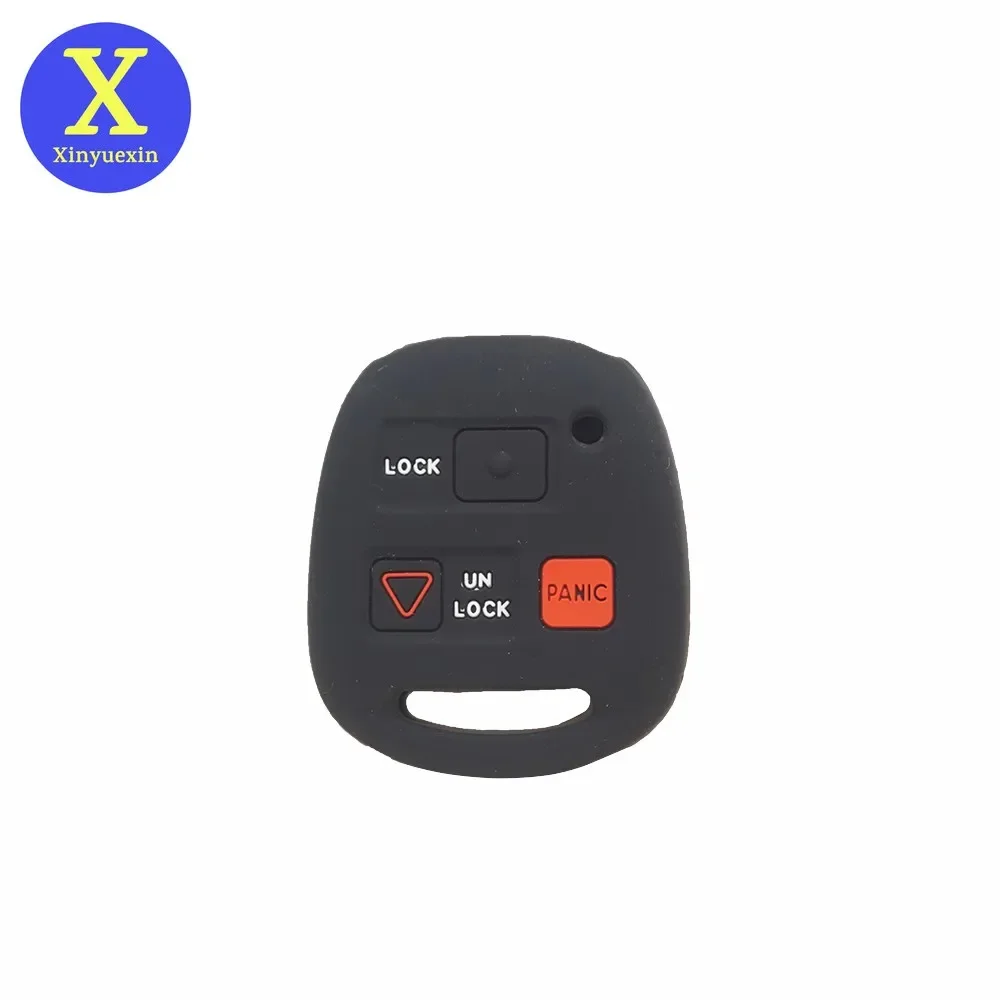 Xinyuexin Silicone Car Key Case Cover for Lexus GX470 LX470 ES300 GS LS IS RX SC LX Remote Key Silica Gel Car-styLing 3Buttons