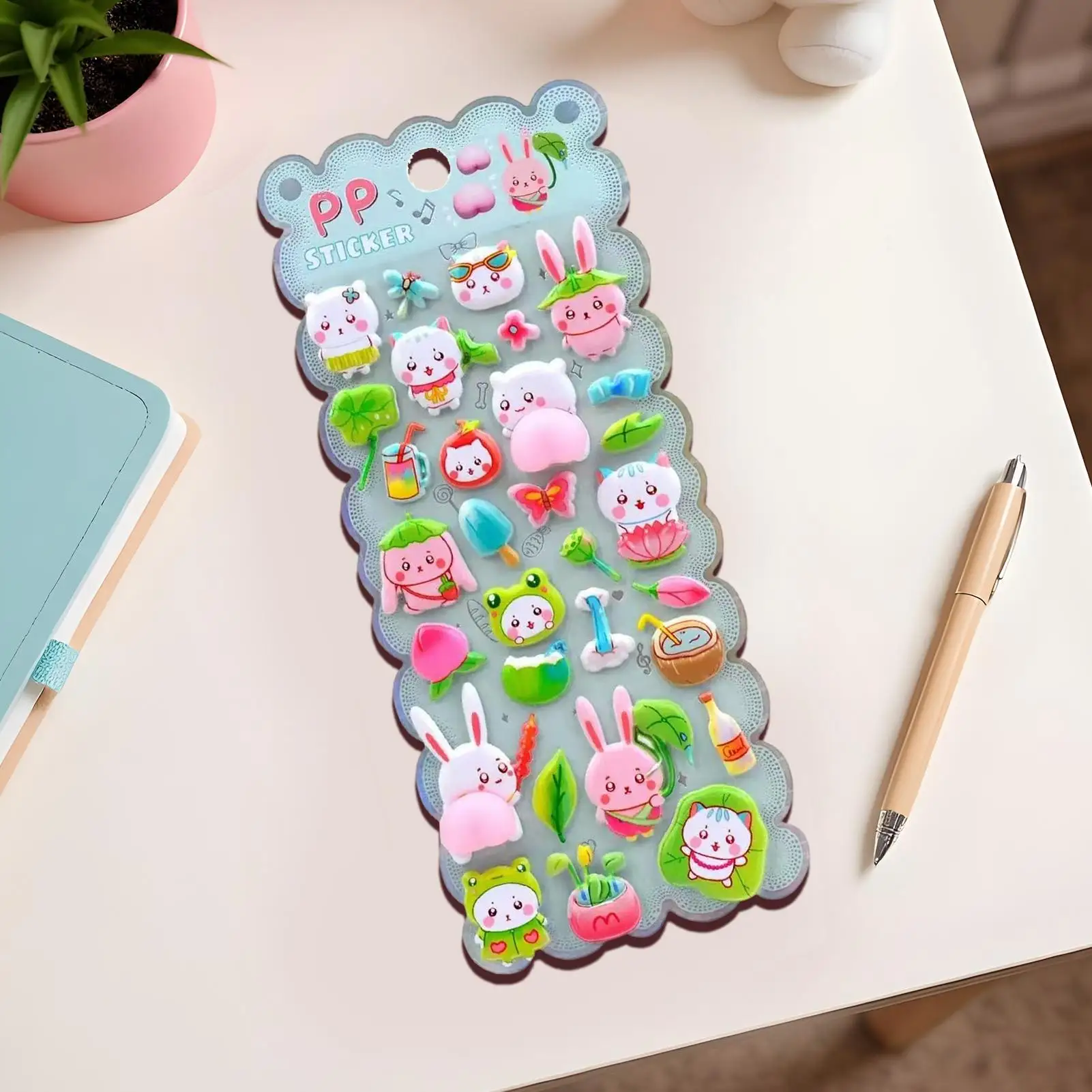 Naklejki 3D dla dzieci, zabawne naklejki wielokrotnego użytku z kreskówkami 3D, naklejki bąbelkowe do scrapbookingu dla dzieci na imprezy, do klasy, na urodziny, Boże Narodzenie, do domu.