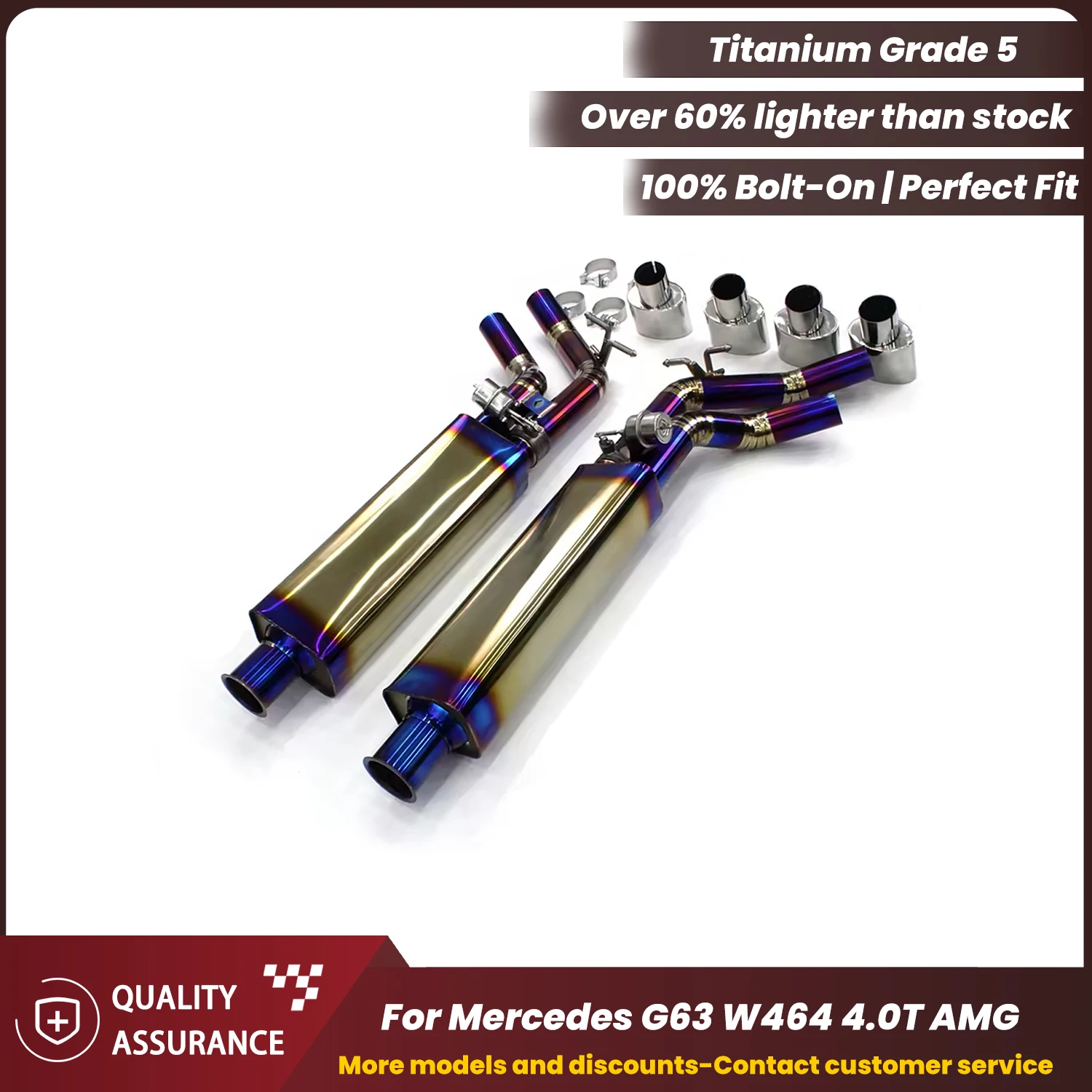 

ECCF Valvetronic Титановый выхлоп Catback для Mercedes G63 W464 4.0T AMG Агрессивная выхлопная звуковая модернизация