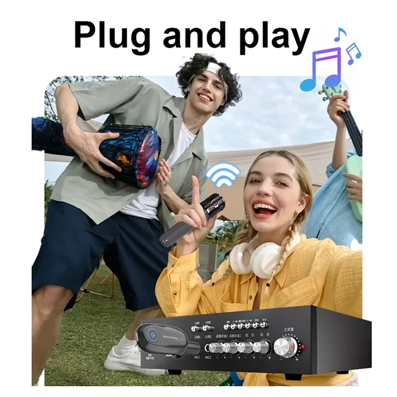 ELECT-Wireless Microphone 2.4G Fixed Frequency 1-1 Handheld Mic Micphone For Karaoke For Party Church Show Meeting Professional