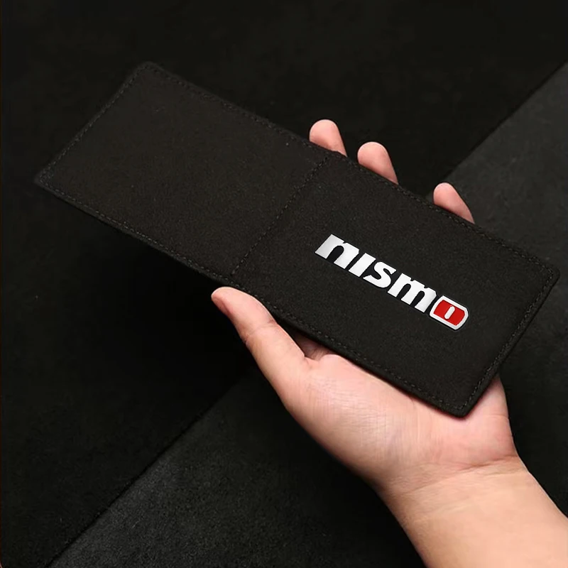 Suede Driver License Holder Ultra Thin Case ID Card Credit Card Holder For Nissan Nismo Note Armada Pulsar Pathfinder X-Trail