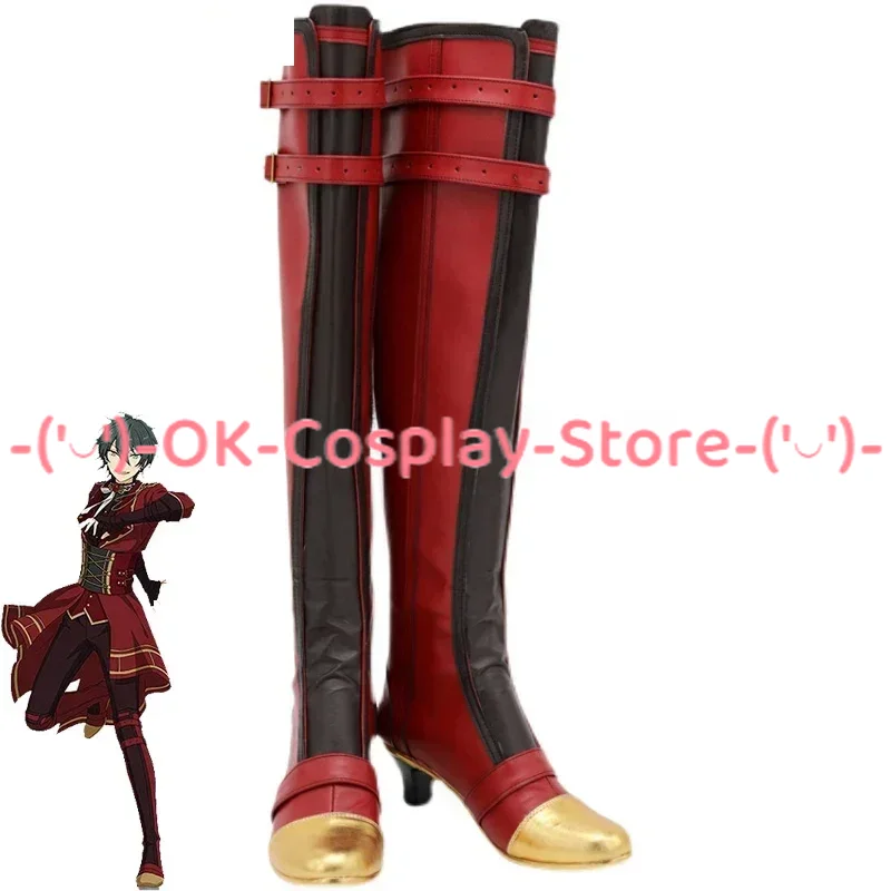 Kagehira Mika Cosplay Shoes Game Ensemble Stars Valkyrie Cosplay Props PU Leather Shoes Halloween Carnival BootsCustom Made