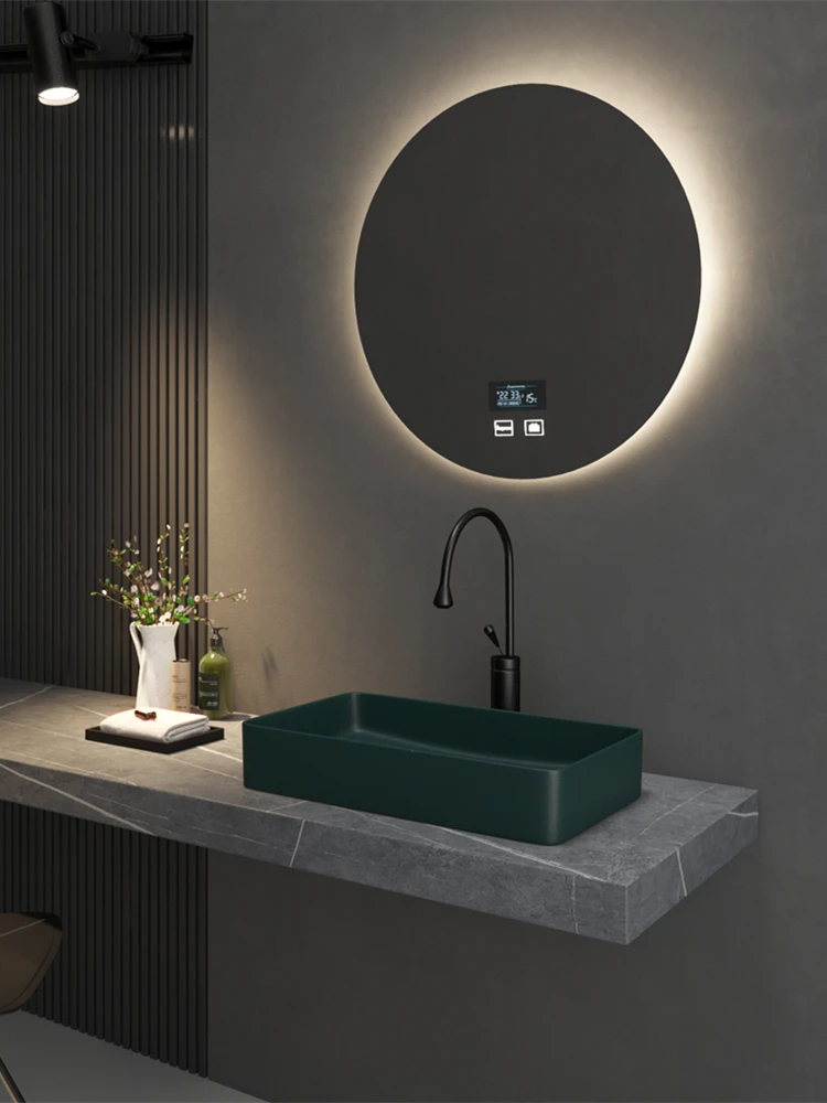 Minimalist grey basin square washbasin bathroom ceramics