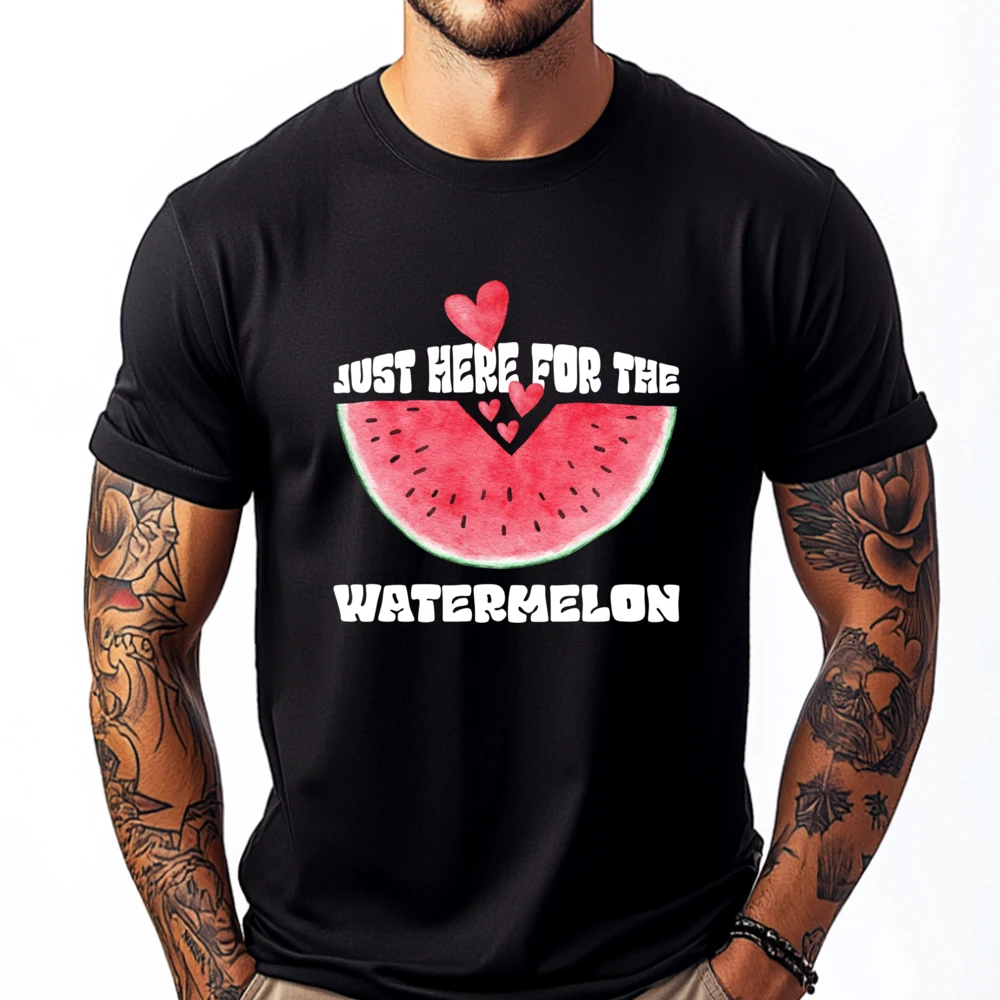 

Funny Watermelons Summer Teei M Just Here For The Watermelon Funny Summer Melon Lover XS Graphic T Shirts Fall Vintage Style