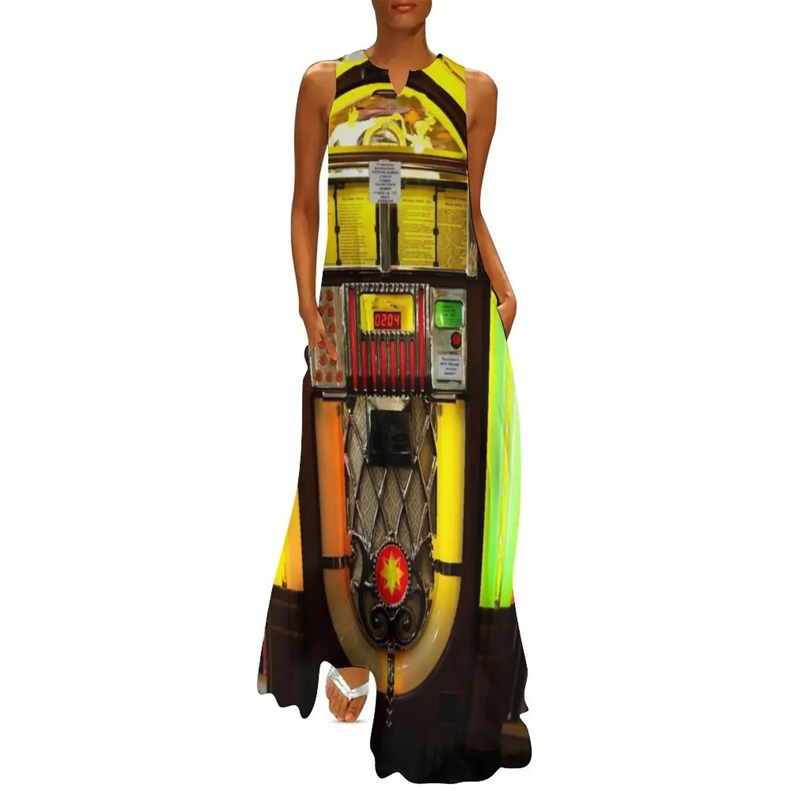 

Rock and Roll Vintage Jukebox Long Dress luxury dresses evening dress women wedding dresses for woman Long dresses Dress