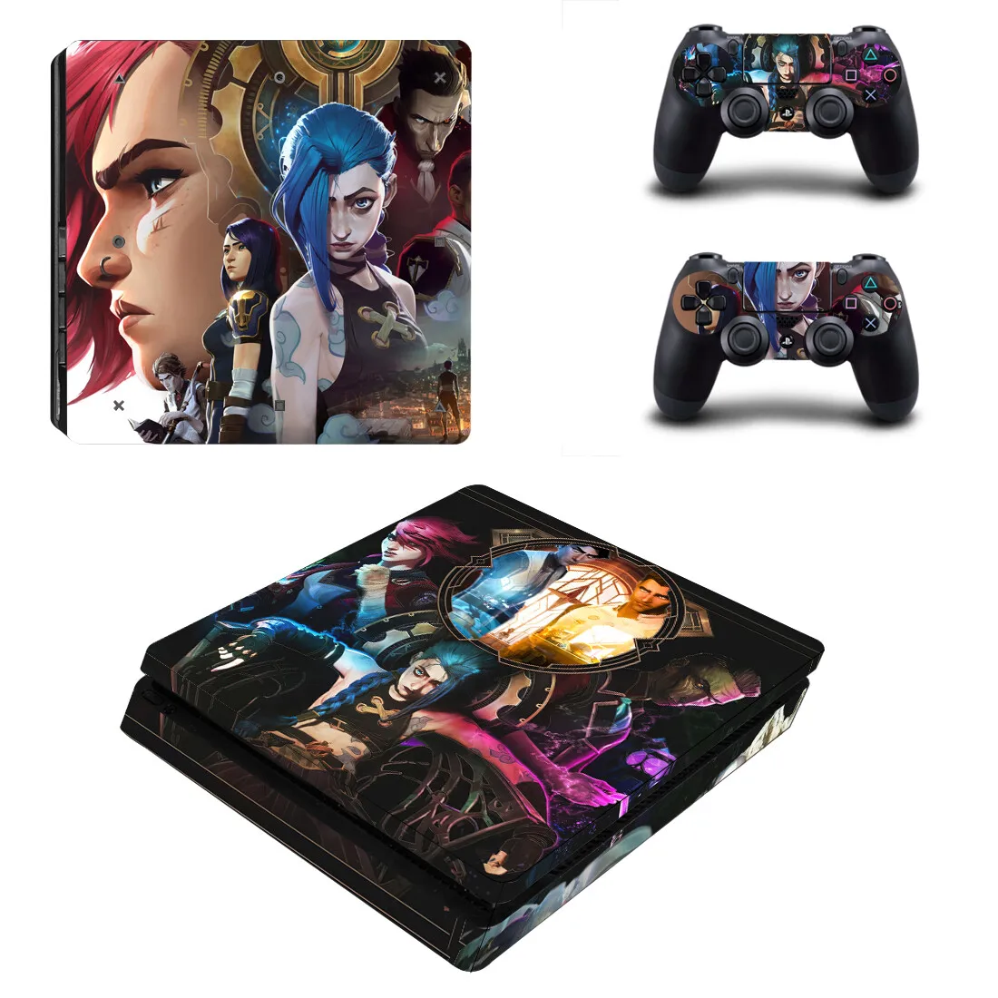 Arcane Jinx PS4 Slim Skin Sticker Decal Cover Protector For Console and Controller Skins Vinyl