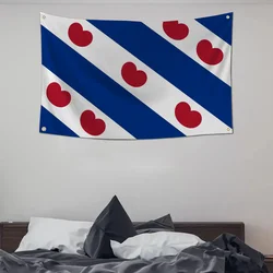 1pc Netherlands Friesland Province Flag Banners Four Hole Flag Polyester Outdoor Decor Room Aesthetic