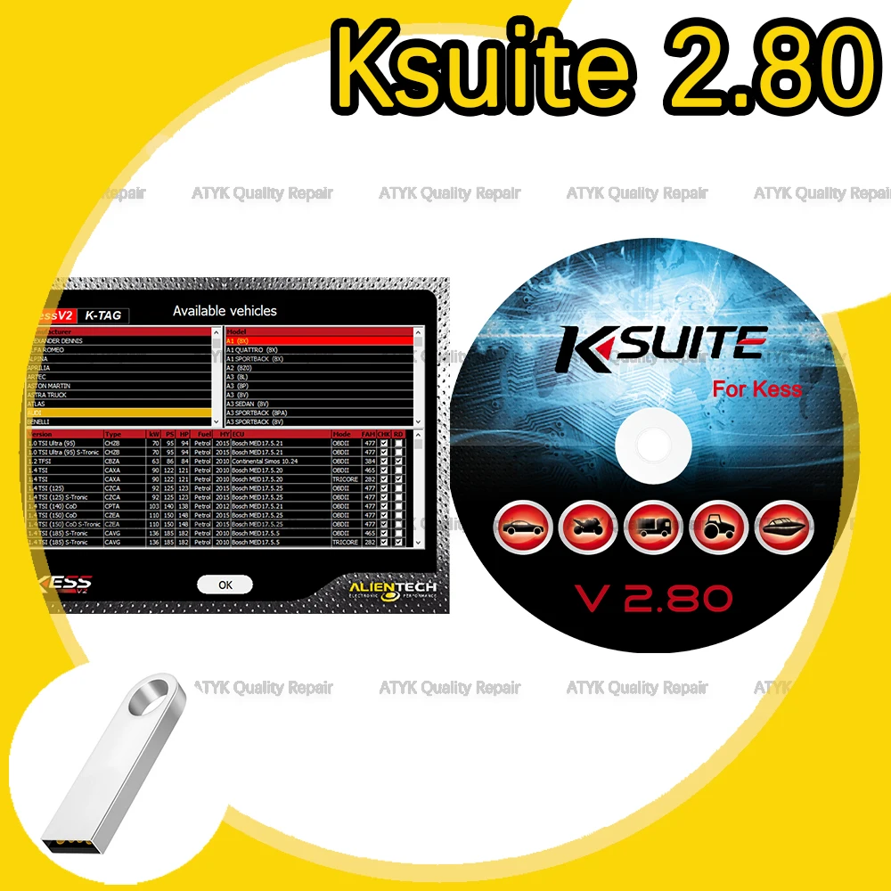 

Ksuite 2.80 ECU chip programming tool for kess v2 2.80 Ksuite repair software Diagnostic tools tuning auto ecu cars trucks new