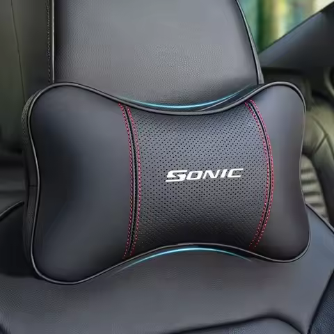 1Pcs Car Seat Headrest Auto Logo Neck Pillow For Chevrolet Sonic 2015 2016 2017 2020 2021 car accessories interior