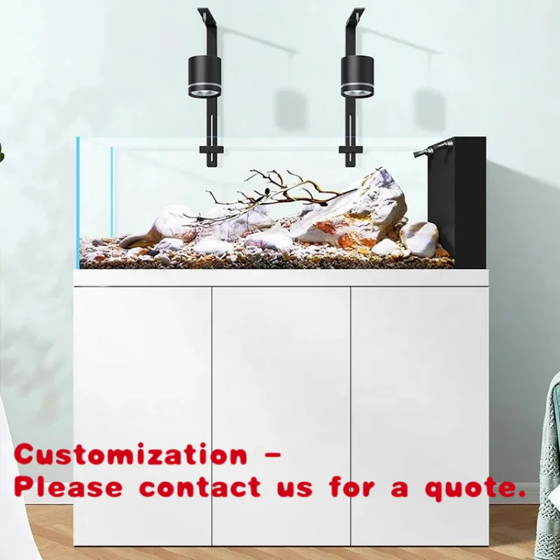 

custom.Customized Stream Fish Ecological Landscaping Aquarium in White Large Bottom System Livin