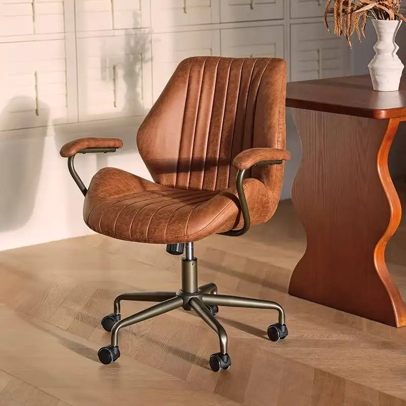 

Swivel Orange Office Chair Armrest Nordic Modern Designer Comfortable Computer Chair Ergonomic Silla Oficina Office Furniture