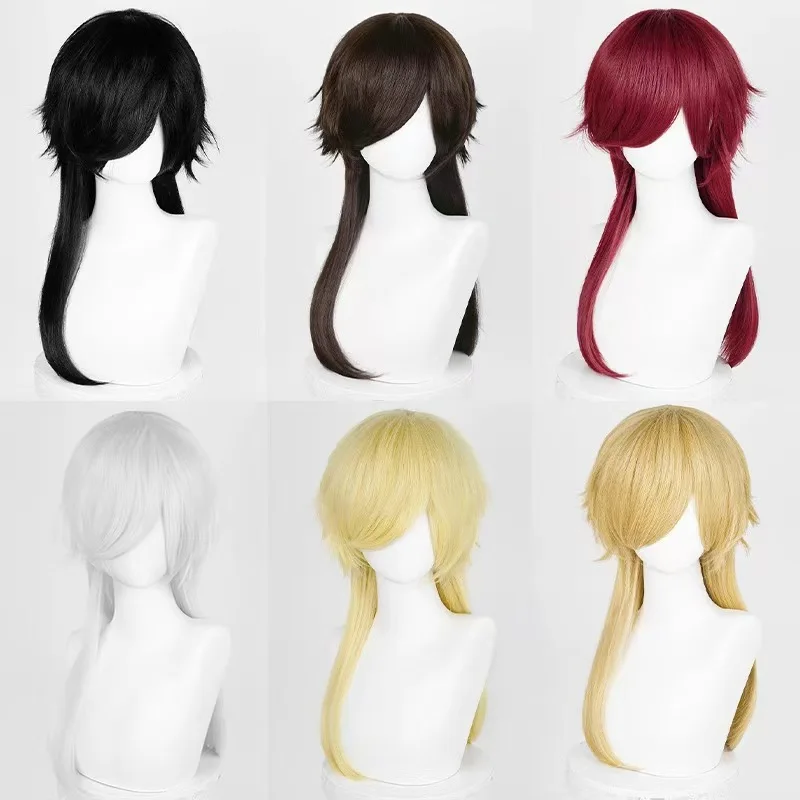 Anti-curl Long Tailed Medium-length Hair Furry Girl Practice Hand Male Homosexual 60CM Universal Hair-raising Top Cosplay Wig