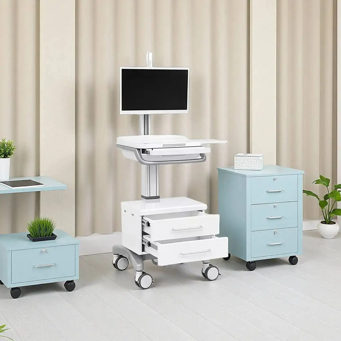 equipment Beauty trolley Korea Hydro Radar Linear Sculpture Mobile Cart muebles para salon de belleza Commercial Furniture