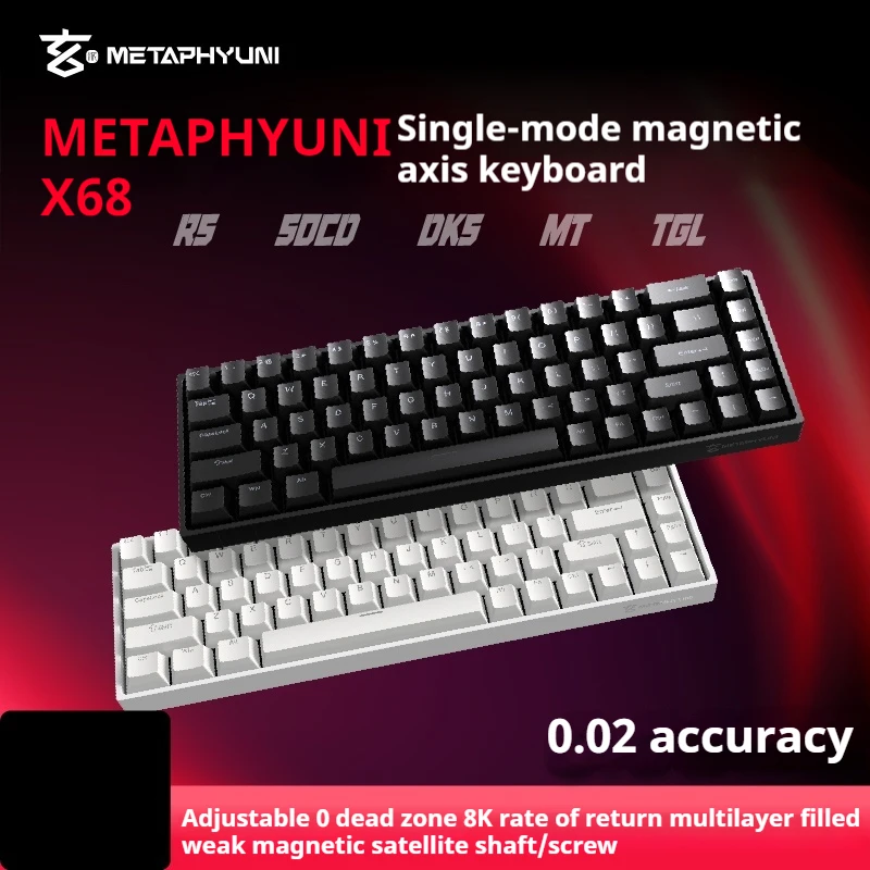 METAPHYUNI X68 Wired Magnetic Switch Singel Mode Mechanical Keyboard Low Latency Hot Swap Gaming Keyboard Office Gift Custom