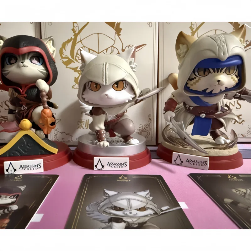 

Assassin'S Creed Game 2, Assassin'S Meow Bar, модная игра, глухая коробка, игровая периферия, украшение для рабочего стола, элитный кот, ПВХ ручной работы