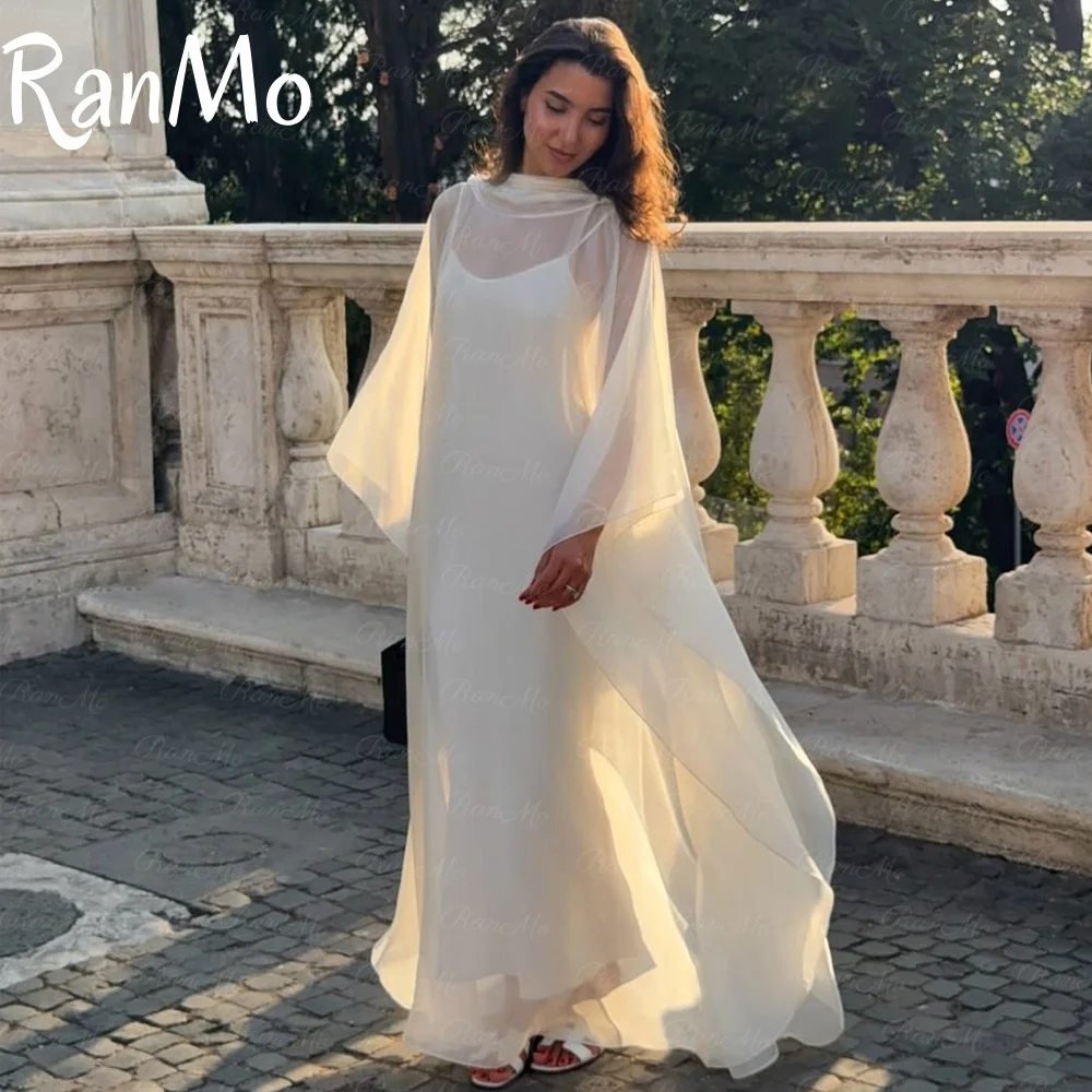 Ranmo 2025 New Modest Flare Long Sleeve Mermaied Evening Dresses Special yarn Bespoke Saudi Arabia Vestidos De Festa Customized