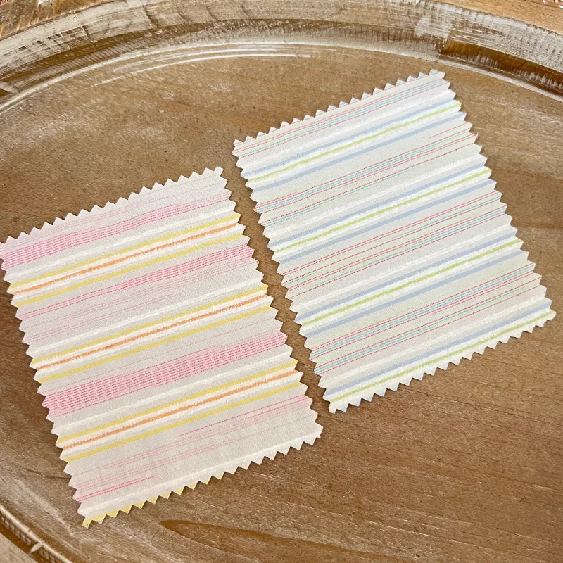 Cotton Polyester Chenille Striped Fabric Pink Green Tablecloth Curtains Pillows Dress Fabric view 3