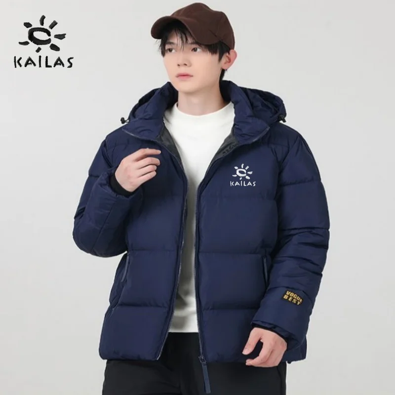 

KAILAS Autumn/Winter Men's Hooded Goose Down Jacket Luxury Fashion Leisure Outdoor Waterproof Warm Down Jacket