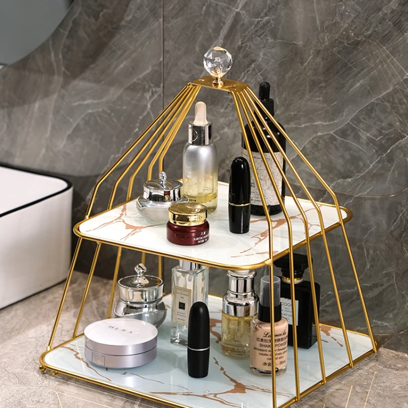 

Bathroom storage rack Bathroom wash table rack Toilet supplies Household full face wash basin storage rack