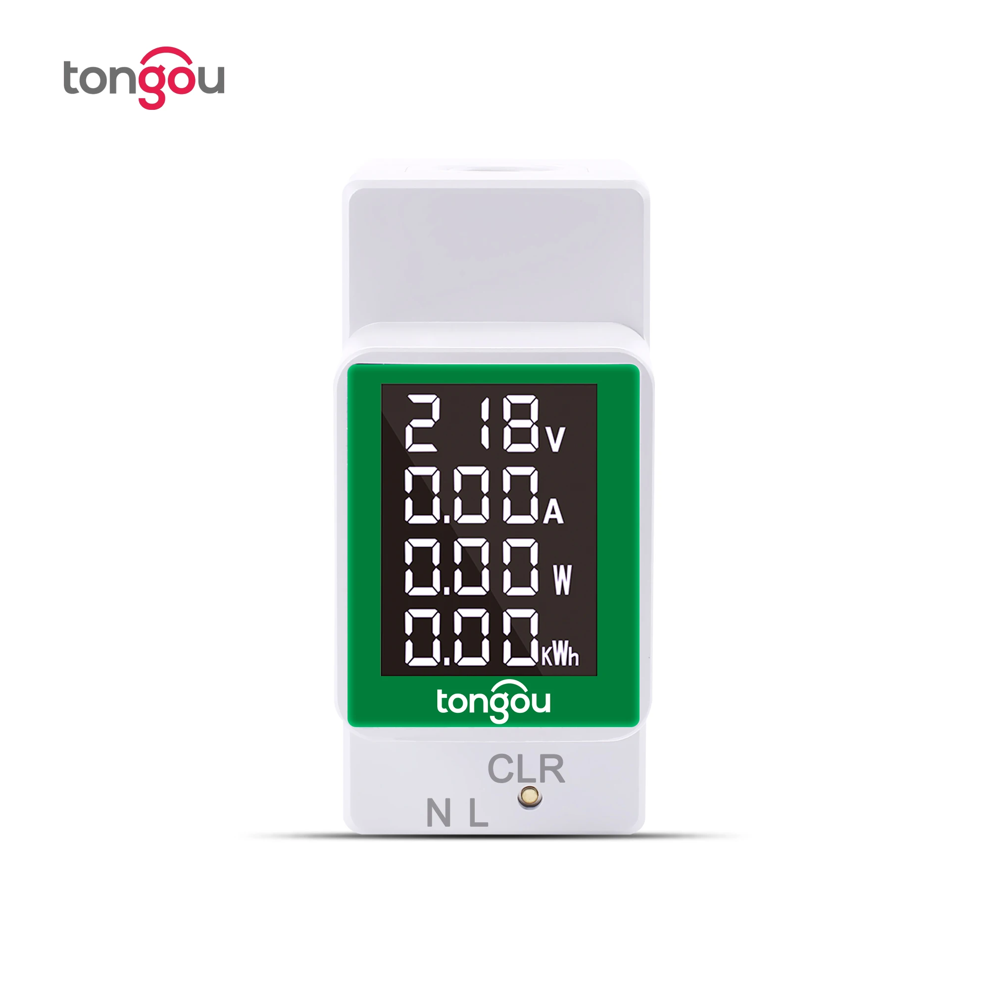 Din Rail Wattmeter Voltmeter Ammeter Power Meter AC50-300V Volt Amp Power Factor Time Energy Voltage Current Monitor TONGOU