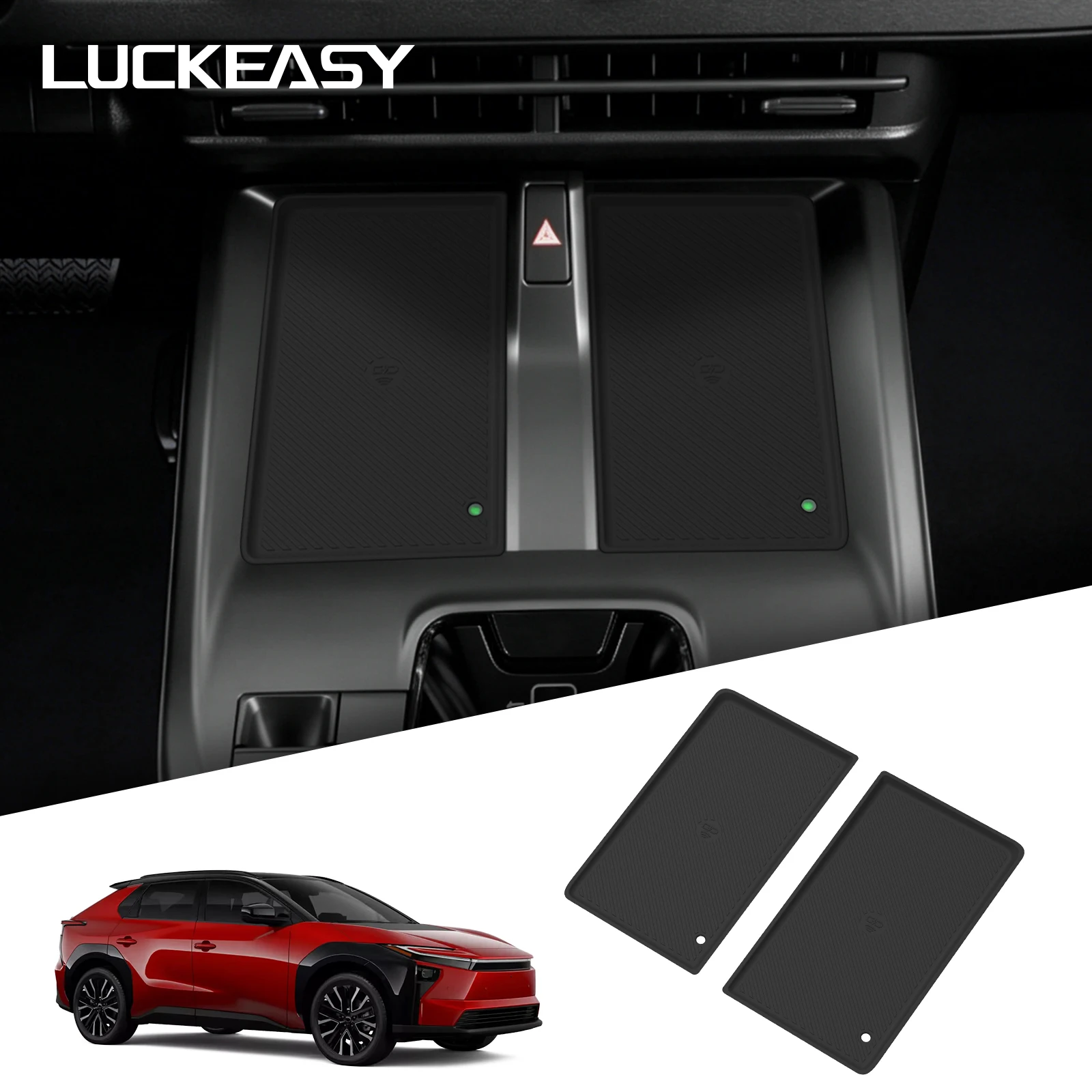 LUCKEASY for Toyota bZ 2026 Wireless Charging Pad Protective Mat Accessories Central Control Car Phone Non-slip Pad