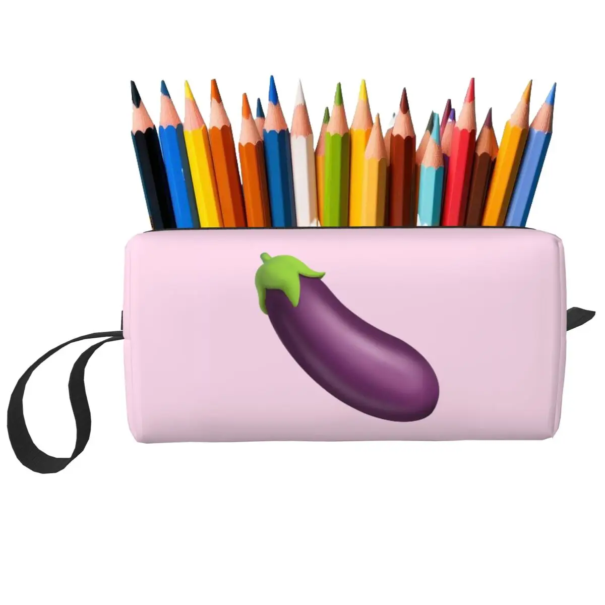 Eggplant Vegetables Makeup Bag Cosmetic Organizer Storage Dopp Kit Toiletry Cosmetic Bag for Women Beauty Travel Pencil Case