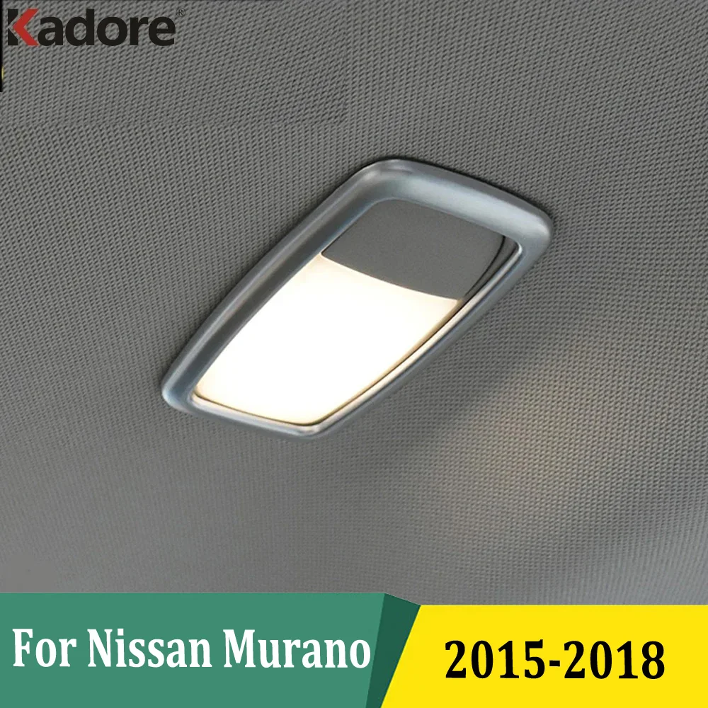 For Nissan Murano 2015 2016 2017 2018 Reading Light Cover Trim Roof Read Lamp Frame Decoration Interior Accessories