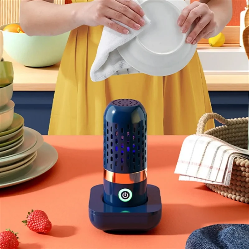 Machine à laver les fruits et légumes sans fil, portable en forme de Capsule, purificateur d'aliments et de fruits, Machine à laver les légumes automatique de cuisine