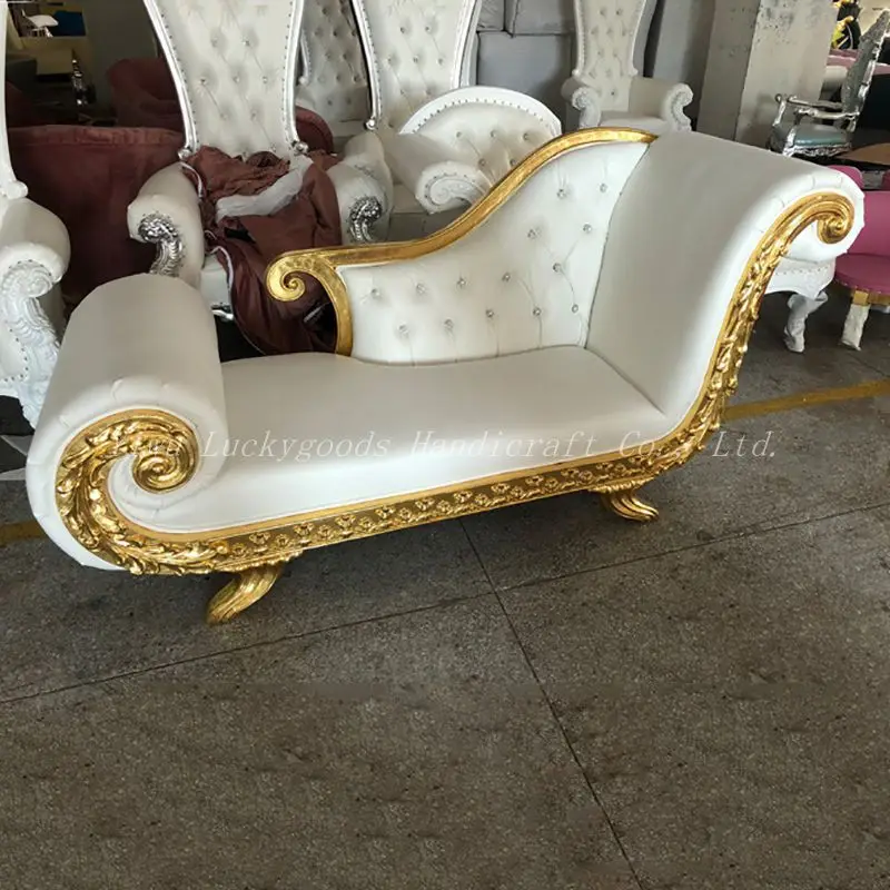 Luckygoods Throne Chair Chaise Wholesale Throne Chairs Wedding High Back Bridal And Groom Sofa Bed SF210511-44