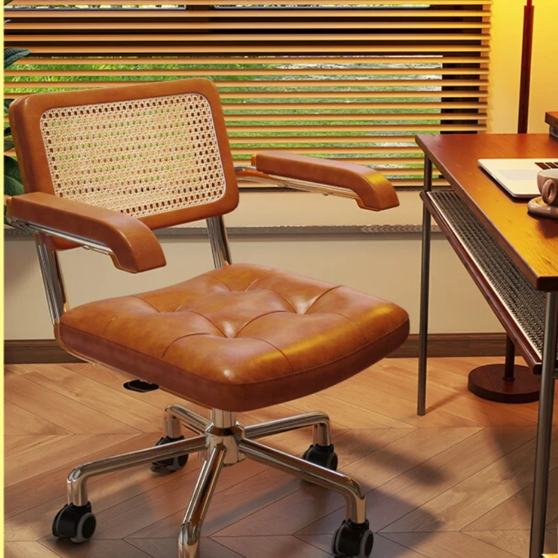 

Computer Office Chair Desk Mobile Vanity Lazy Swivel Chair Living Room Leather Luxury Cadeiras De Escritorio Office Furniture