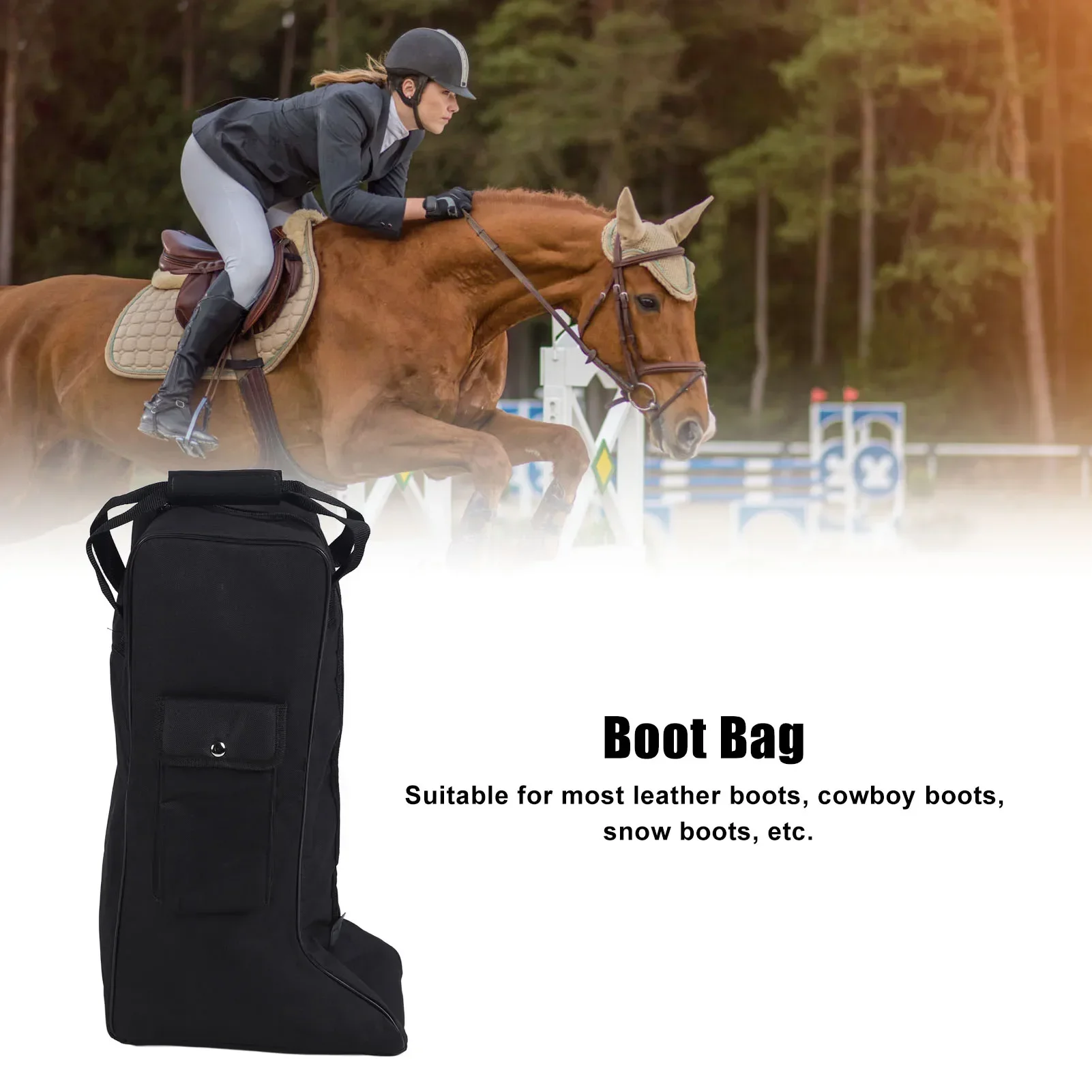 boot-bag-with-handle-oxford-cloth-and-leather-black-waterproof-portable-boots-storage-bag-for-cowboy-boots-snow-boots