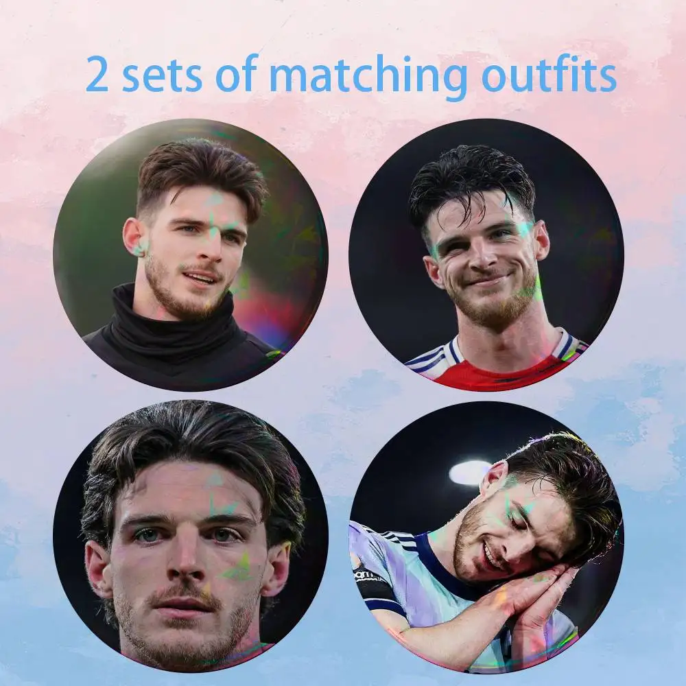 Declan R-Rice England 2 piece set Badges On Backpack Jacket Cartoon Round Brooches Acrylic Button Pins Collection Gifts