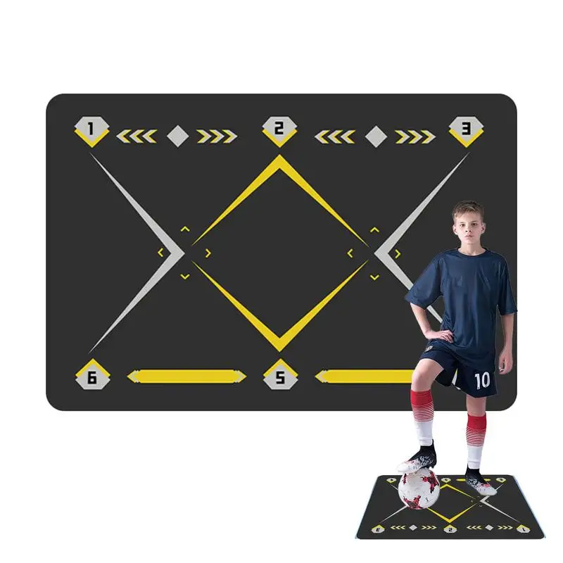

Soccer Mat Basketball Training Mat Silent Anti-Skid Portable Agility Trainer Game Pad 35.43x23.62 IN For Boys Youth Athletes