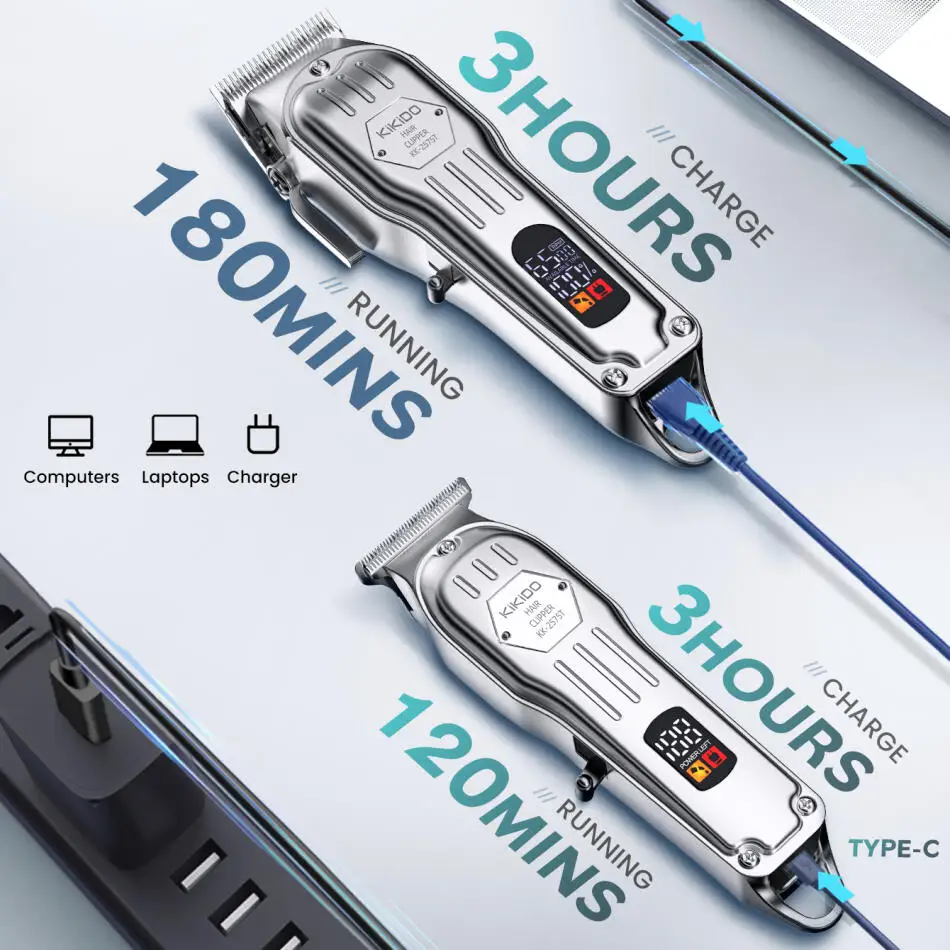 3 In1 المهنية مقص الشعر KIKIDO الكهربائية الأنف الشعر المتقلب وآلة قطع الشعر للرجال أطفال الأسرة الجمال مجموعة الهدايا #6