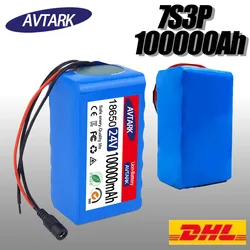 100%Brand new 7s3p 24V 100Ah 18650 Lithium Battery Pack Customizable Plug with US/EU 2A Charger for Electric Bicycles and Moped