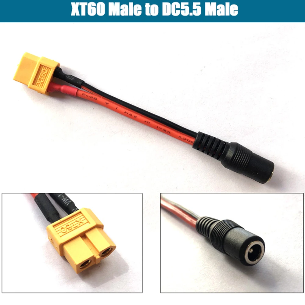 XT60 EC5 EC3 T Deans 4.0mm 3.5MM JST SM Tamiya Plug Female to Male Adapter Connectors 10cm Connecting Line for RC Lipo Battery