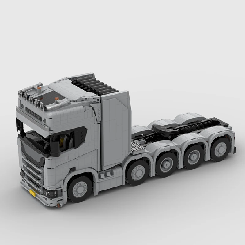 3872 قطعة نموذج نقل رمادي اللون إصدار 770S MOC، مكعبات بناء تعليمية قابلة للتخصيص، تصميم نموذج تعليمي، لعبة اصنعها بنفسك، هدية للمهرجانات