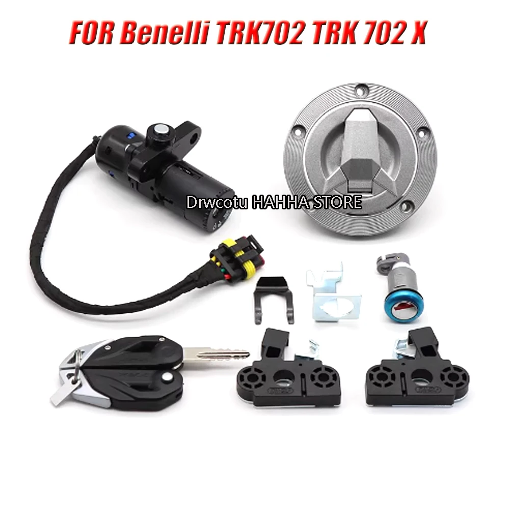 Motorcycle Ignition Switch Lock Fuel Gas Cap Tank Cover Seat Lock Key Set For Benelli TRK702 TRK 702 X TRK702X BJ700-5F